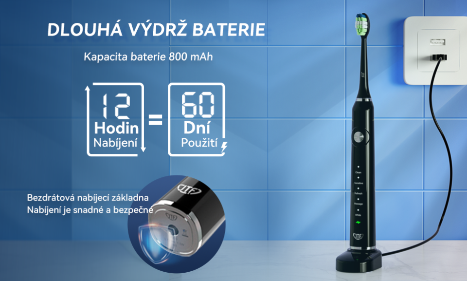 JTF P200 Blue Electric Toothbrush