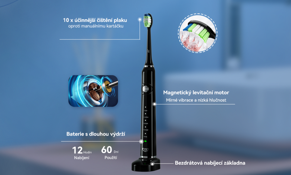 JTF P200 Blue Electric Toothbrush