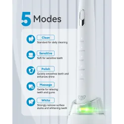 JTF P300 White Electric Toothbrush + pouzdro